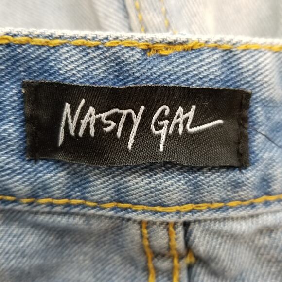 Nasty Gal Denim Distressed High Rise Jeans Size 12 - Picture 3 of 7